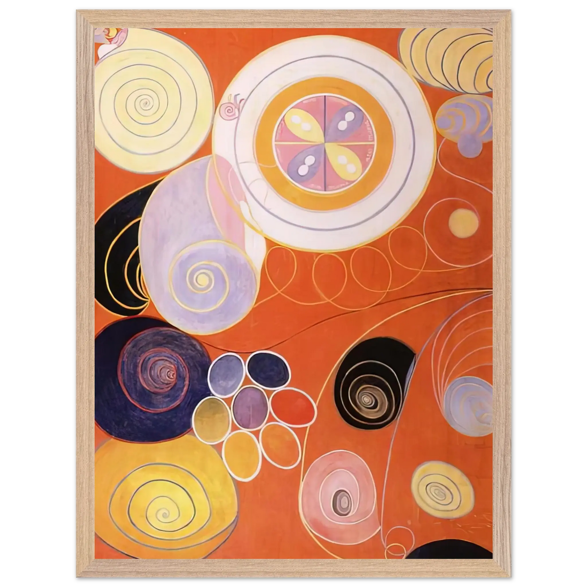Hilma af Klint - THEY TENS MAINSTAY IV 1907 Wall art - A2 (42 x 59.4  cm) - Premium Wooden Framed Poster With Fine Art Paper - Wood frame