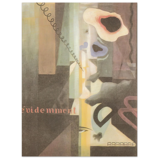 Julius Evola - Composizione Paesaggio Dada n. 3 o n. 2 - 1921  75x100 cm / 30x40inches Fine Art Poster