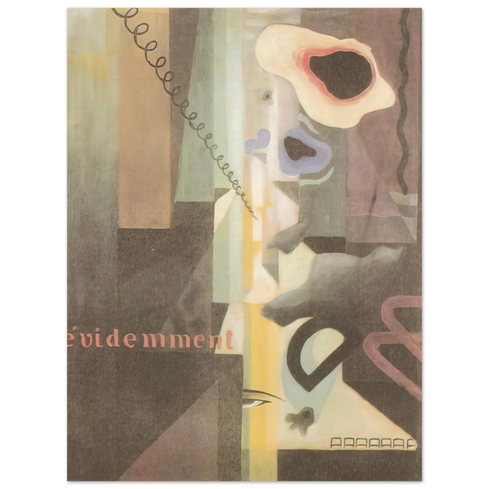 Julius Evola - Composizione Paesaggio Dada n. 3 o n. 2 - 1921  75x100 cm / 30x40inches Fine Art Poster