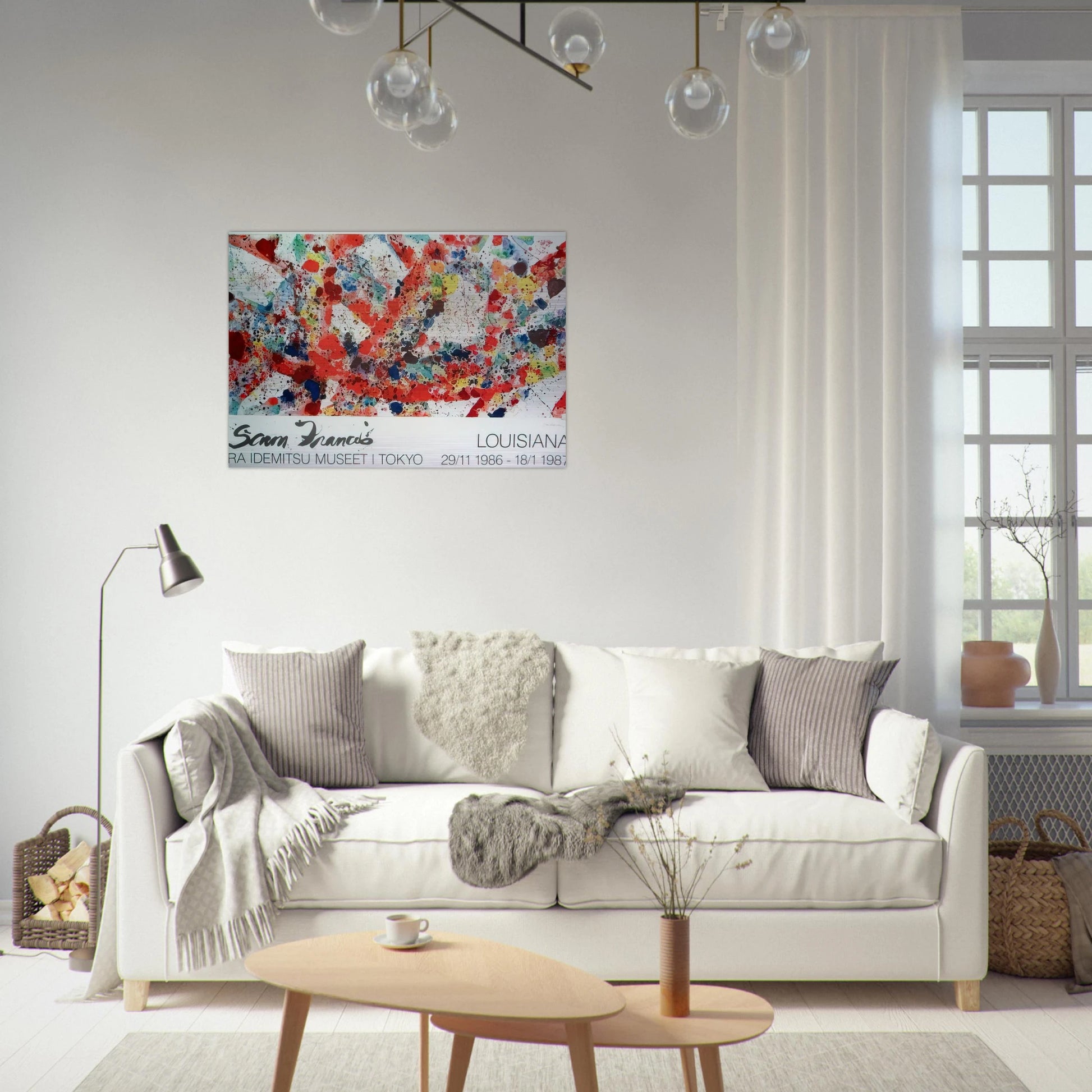 Polar Red - Sam Francis Brushed Aluminum Print - 70x100 cm / 28x40 inches | Sam Francis Aluminum Print | Sam Francis Prints