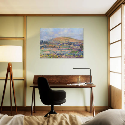 The Mount Riboudet in Rouen at Spring - claude monet Brushed Aluminum Print - 70x100 cm / 28x40 inches | claude monet Aluminum Print | claude monet Prints