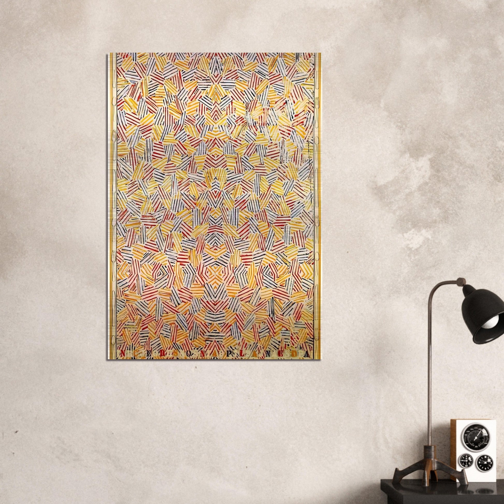 DANCERS ON A PLANE - Jasper Johns Brushed Aluminum Print - 70x100 cm / 28x40 inches | Jasper Johns Aluminum Print | Jasper Johns Prints