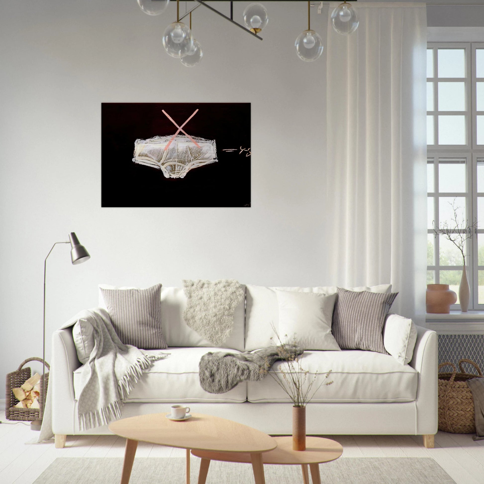 ROBA INTERIOR 1972 - Antoni Tapies Brushed Aluminum Print - 70x100 cm / 28x40 inches | Antoni Tapies Aluminum Print | Antoni Tapies Prints