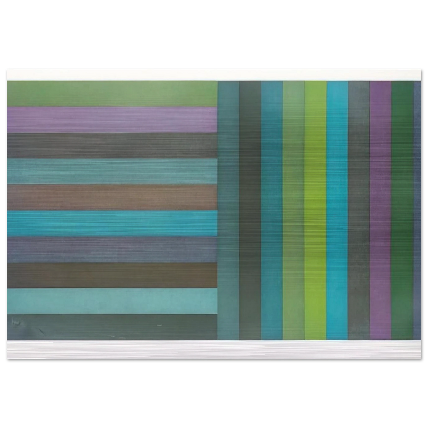 Horizontal Colour Bands and Vertical Colour Bands I - Sol LeWitt Brushed Aluminum Print - 70x100 cm / 28x40 inches | Sol LeWitt Aluminum Print | Sol LeWitt Prints