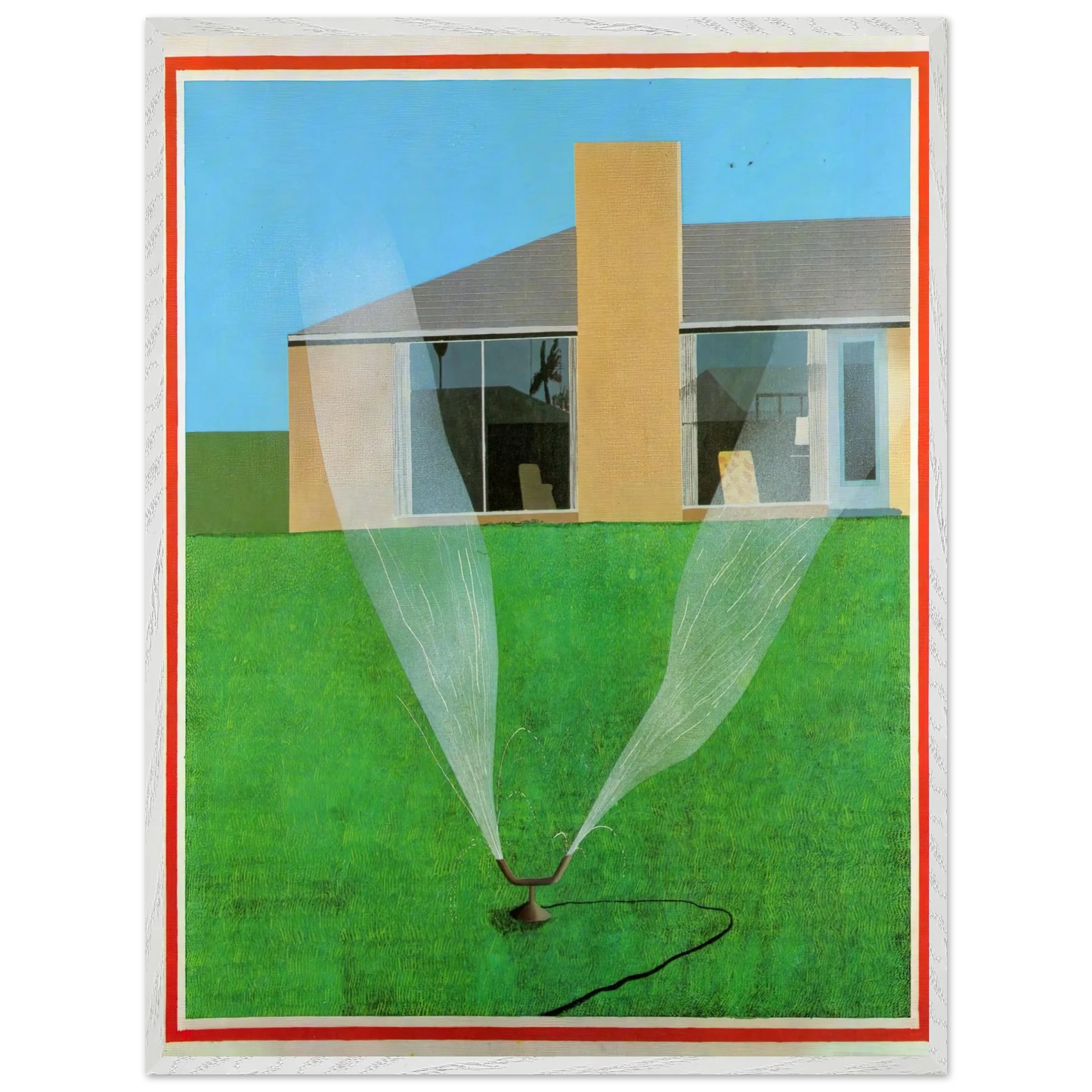 David Hockney - David Hockney Wall art - 50x50 cm / 20x20 inches - Premium Wooden Framed Poster With Fine Art Paper-canvas - White frame