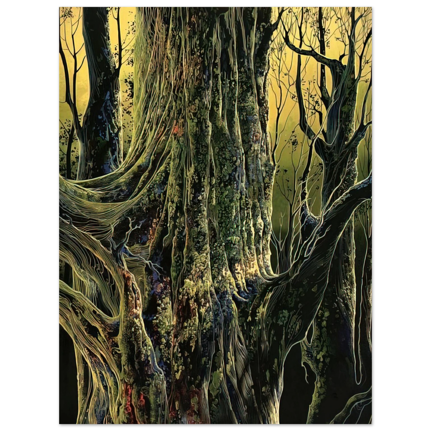 Eyvind Earle - Ancient Tree  75x100 cm / 30x40inches Fine Art Poster