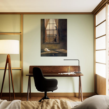 HER ROOM - Andrew Wyeth Brushed Aluminum Print - 70x100 cm / 28x40 inches | Andrew Wyeth Aluminum Print | Andrew Wyeth Prints