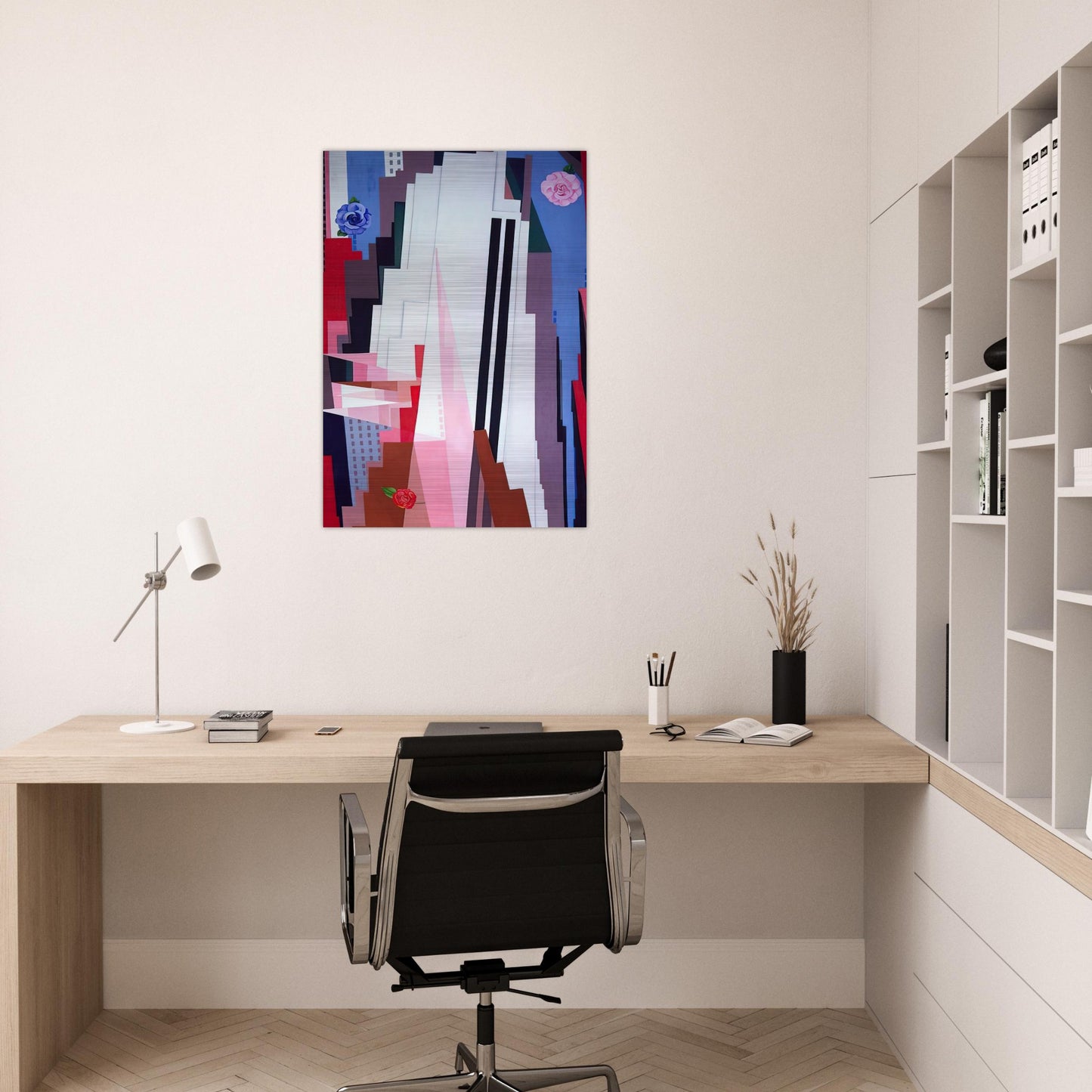 Manhattan - Georgia O'Keeffe Brushed Aluminum Print - 70x100 cm / 28x40 inches | Georgia O'Keeffe Aluminum Print | Georgia O'Keeffe Prints