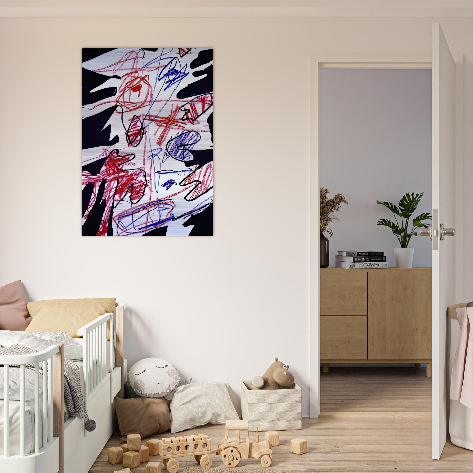 ACTIVATION XLVII - Jean Dubuffet Brushed Aluminum Print - 70x100 cm / 28x40 inches | Jean Dubuffet Aluminum Print | Jean Dubuffet Prints