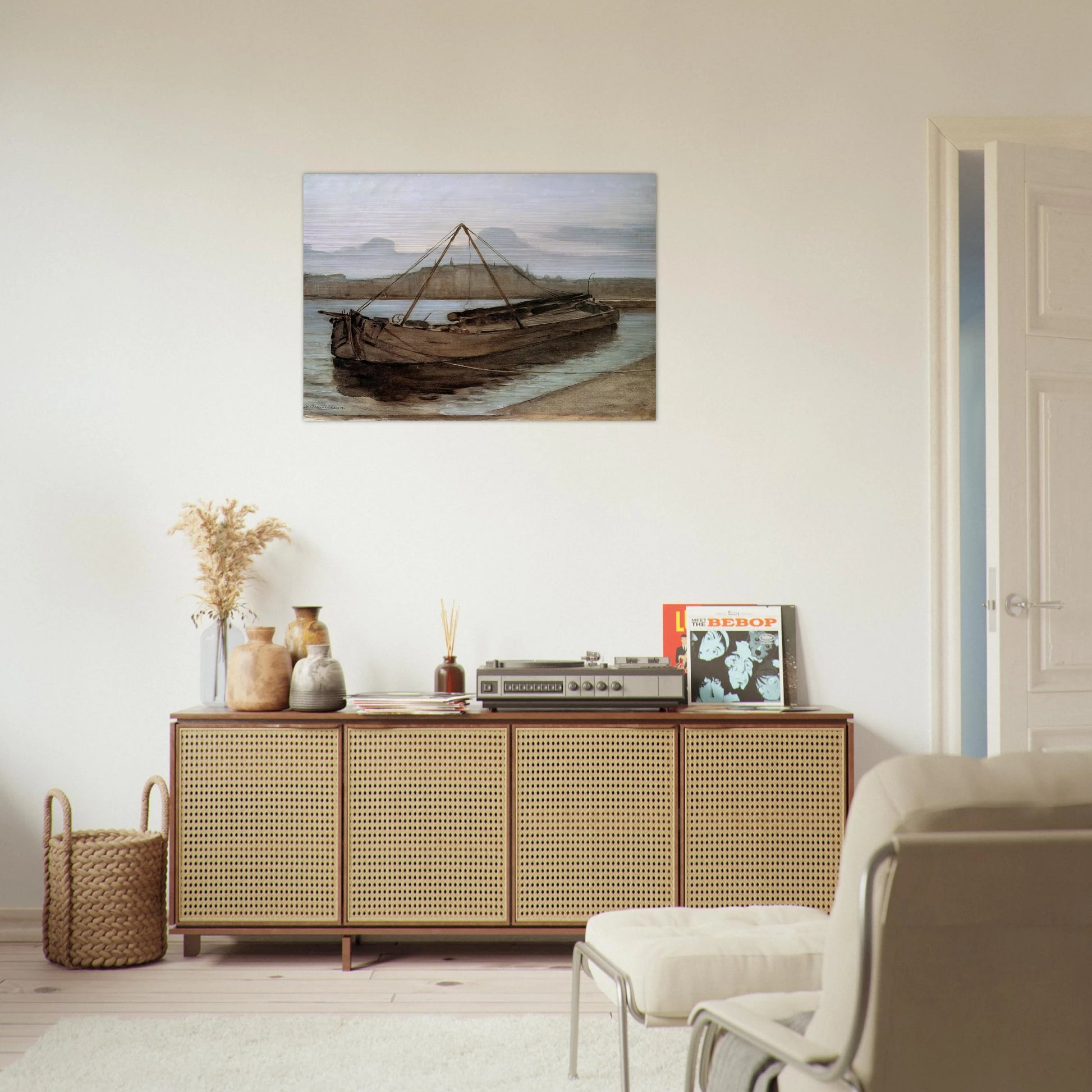 Evening at Weesperzijde Sun - Piet Mondrian Brushed Aluminum Print - 70x100 cm / 28x40 inches | Piet Mondrian Aluminum Print | Piet Mondrian Prints
