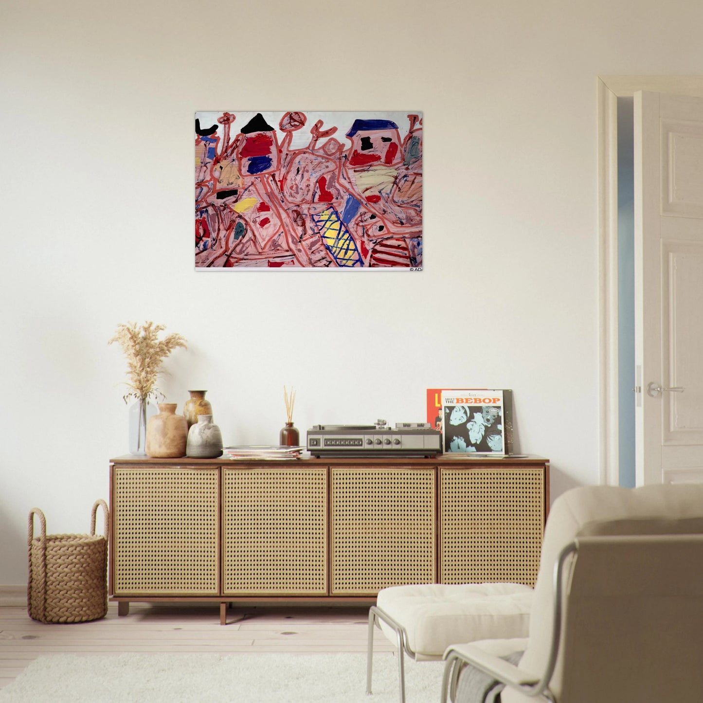 SUCCESSFUL CAMPAIGN - Jean Dubuffet Brushed Aluminum Print - 70x100 cm / 28x40 inches | Jean Dubuffet Aluminum Print | Jean Dubuffet Prints