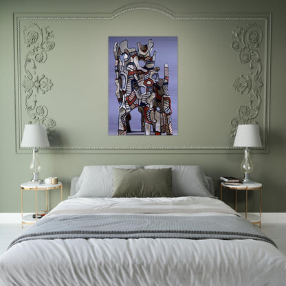 THE COSMORAMA IV - Jean Dubuffet Brushed Aluminum Print - 70x100 cm / 28x40 inches | Jean Dubuffet Aluminum Print | Jean Dubuffet Prints