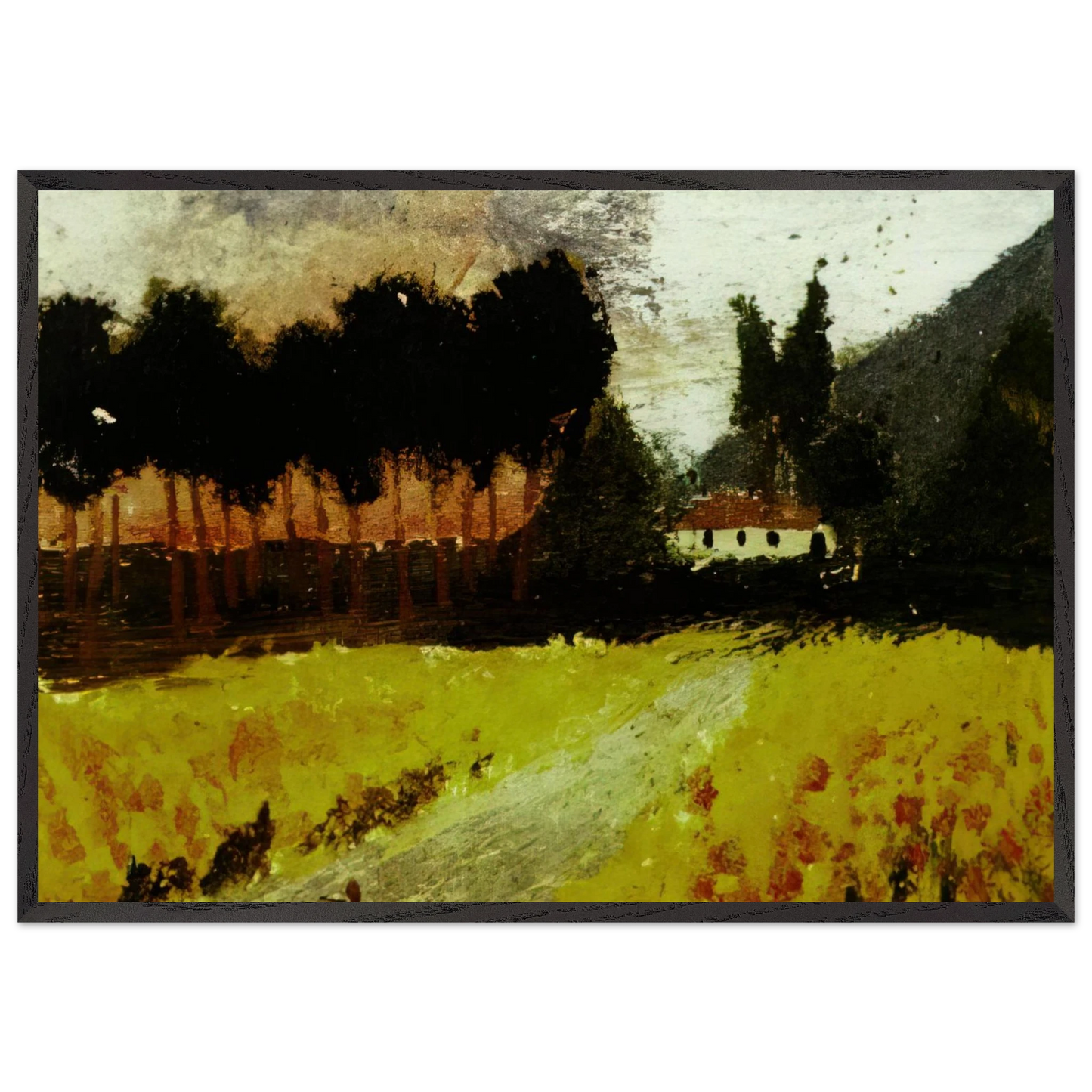 VILABERTRIN - Salvador Dali 70x100 cm / 28x40 inches Framed Art Print – Black Wooden Frame
