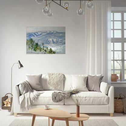 Looking towards Mount Adams from Mount Hood - Childe Hassam Brushed Aluminum Print - 70x100 cm / 28x40 inches | Childe Hassam Aluminum Print | Childe Hassam Prints