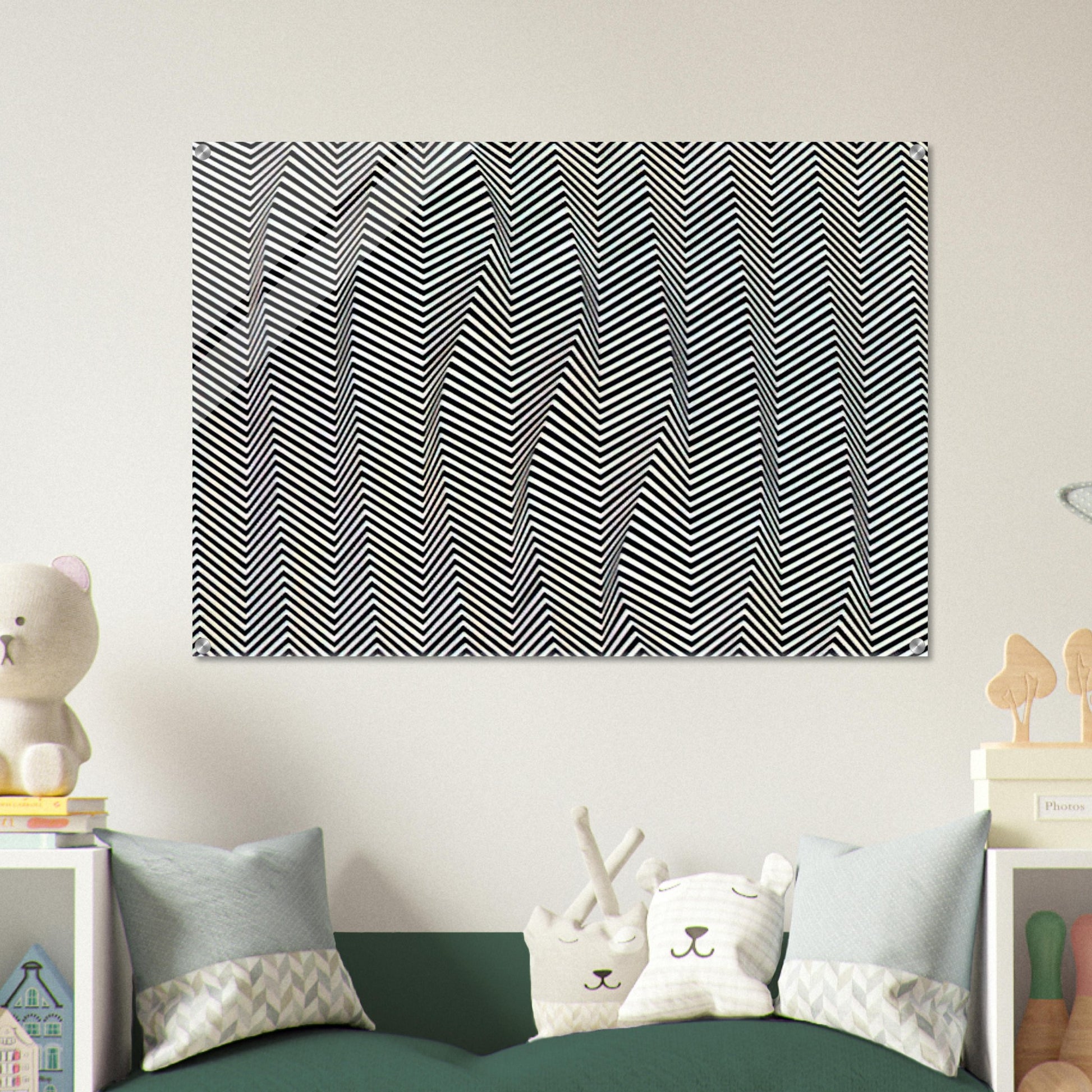 DESCENDING 1966 - Bridget Riley Acrylic Print - 70x100 cm / 28x40″ inches