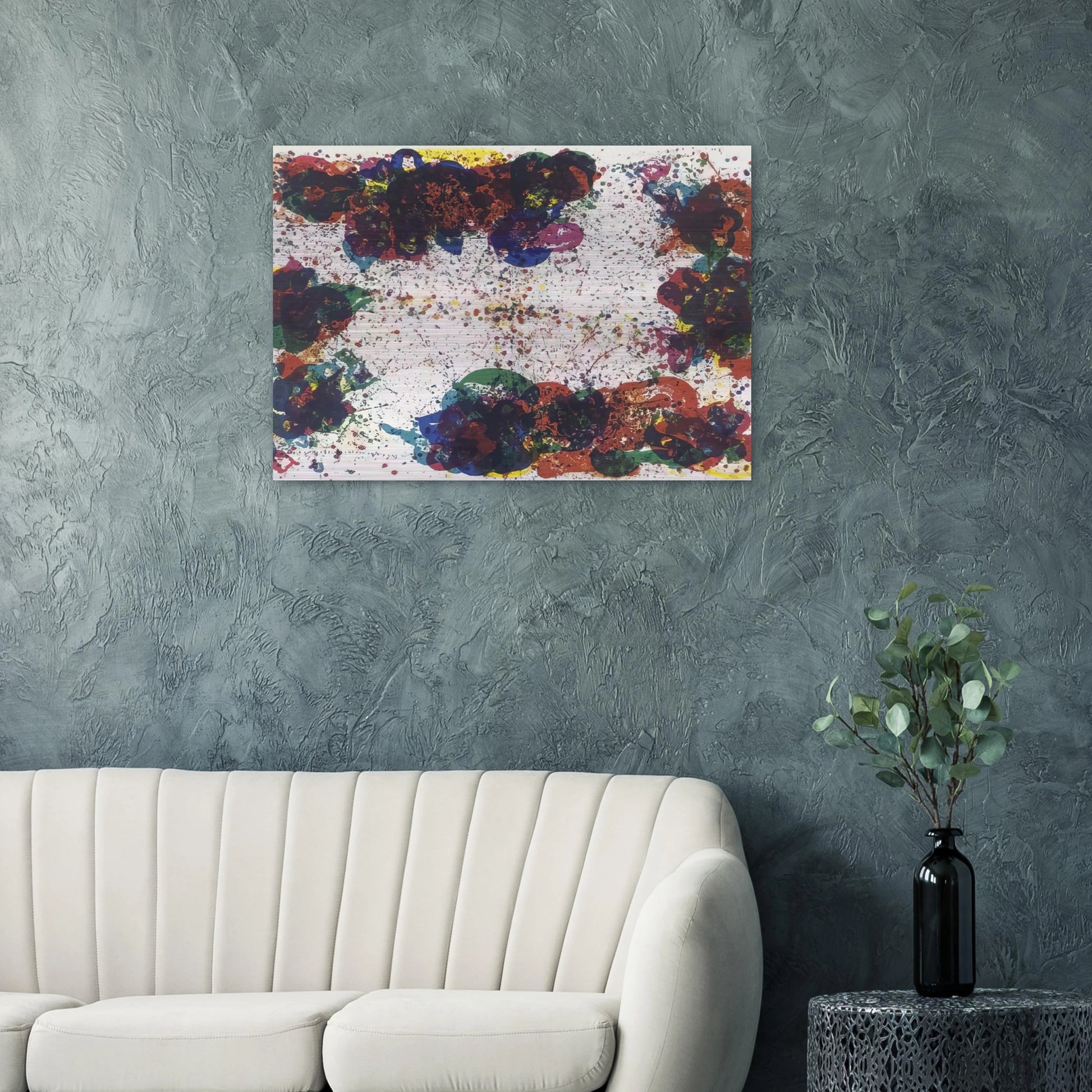 Coral Lyre Nine - Sam Francis Brushed Aluminum Print - 70x100 cm / 28x40 inches | Sam Francis Aluminum Print | Sam Francis Prints