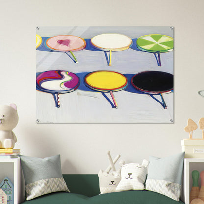Seven Suckers - 1970 - Wayne Thiebaud Acrylic Print - 70x100 cm / 28x40″ inches