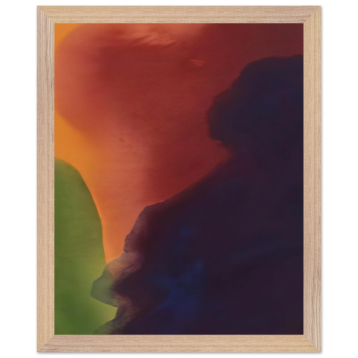 Helen Frankenthaler - Blue Atmosphere III - 1963 Wall art - 30x40 cm / 12x16 inches - Premium Wooden Framed Poster With Fine Art Paper-canvas - Wood frame