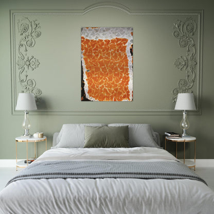 Big Orange - Sam Francis Brushed Aluminum Print - 70x100 cm / 28x40 inches | Sam Francis Aluminum Print | Sam Francis Prints