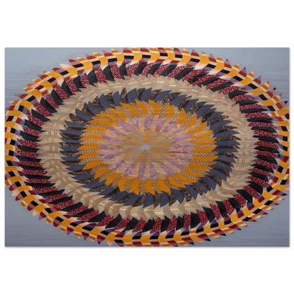 Golden Pinwheel - 1979 - Miriam Schapiro Brushed Aluminum Print - 70x100 cm / 28x40 inches | Miriam Schapiro Aluminum Print | Miriam Schapiro Prints