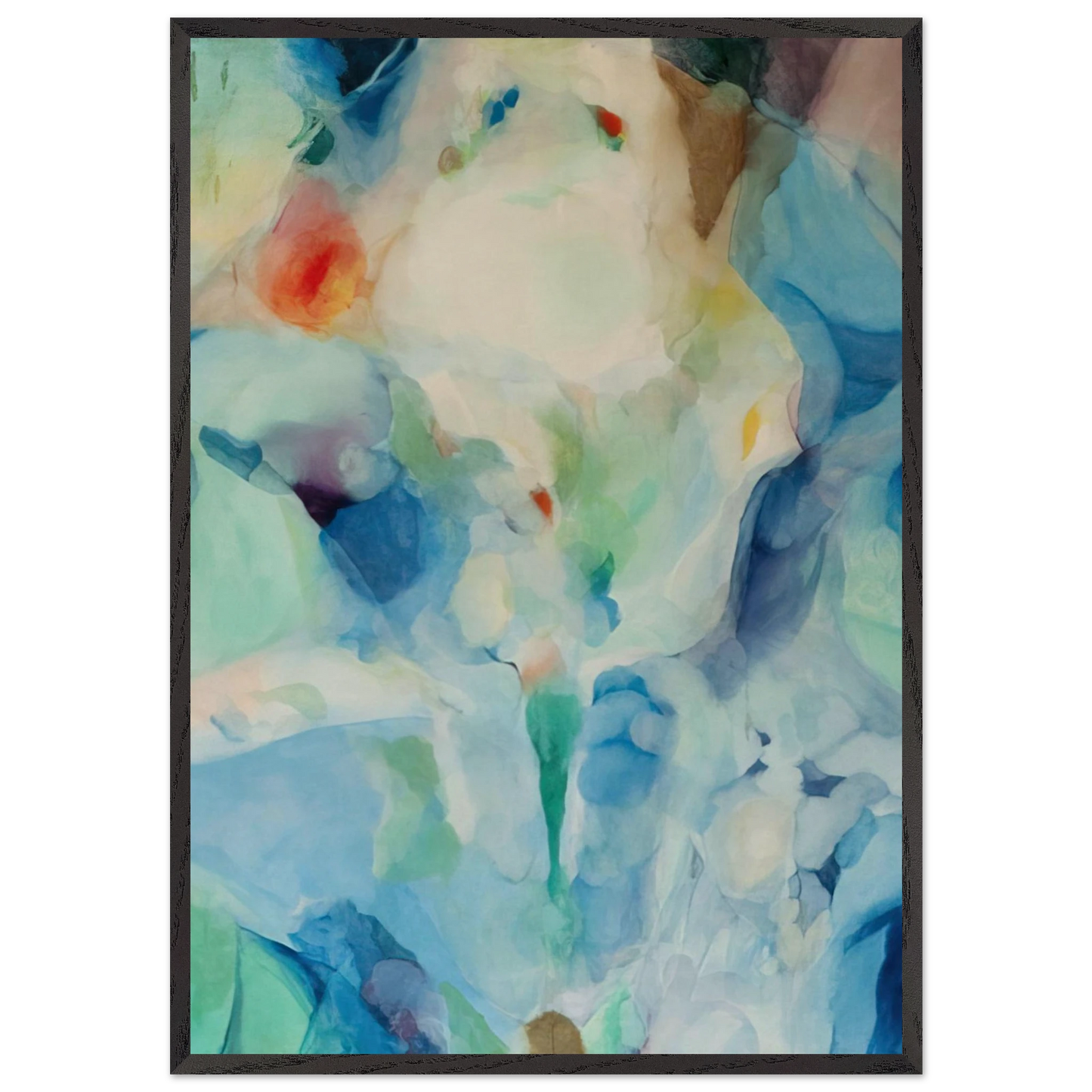 Before Songs - Alice Baber 70x100 cm / 28x40 inches Framed Art Print – Black Wooden Frame