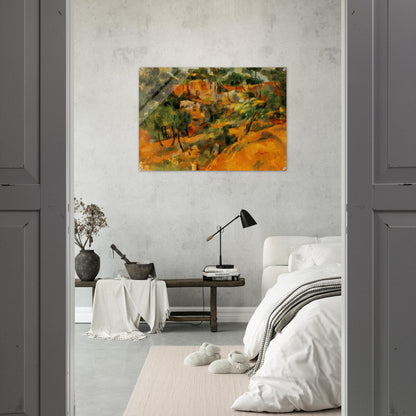 Corner of Quarry - Paul Cézanne Acrylic Print - 70x100 cm / 28x40″ inches | Paul Cézanne Wall Art | Paul Cézanne Prints