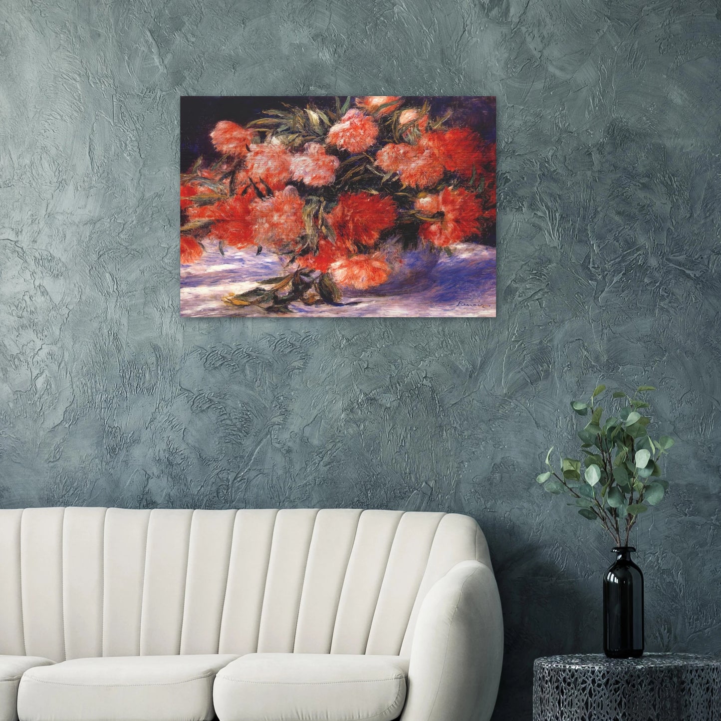 Peonies - Pierre-Auguste Renoir Brushed Aluminum Print - 70x100 cm / 28x40 inches | Pierre-Auguste Renoir Aluminum Print | Pierre-Auguste Renoir Prints
