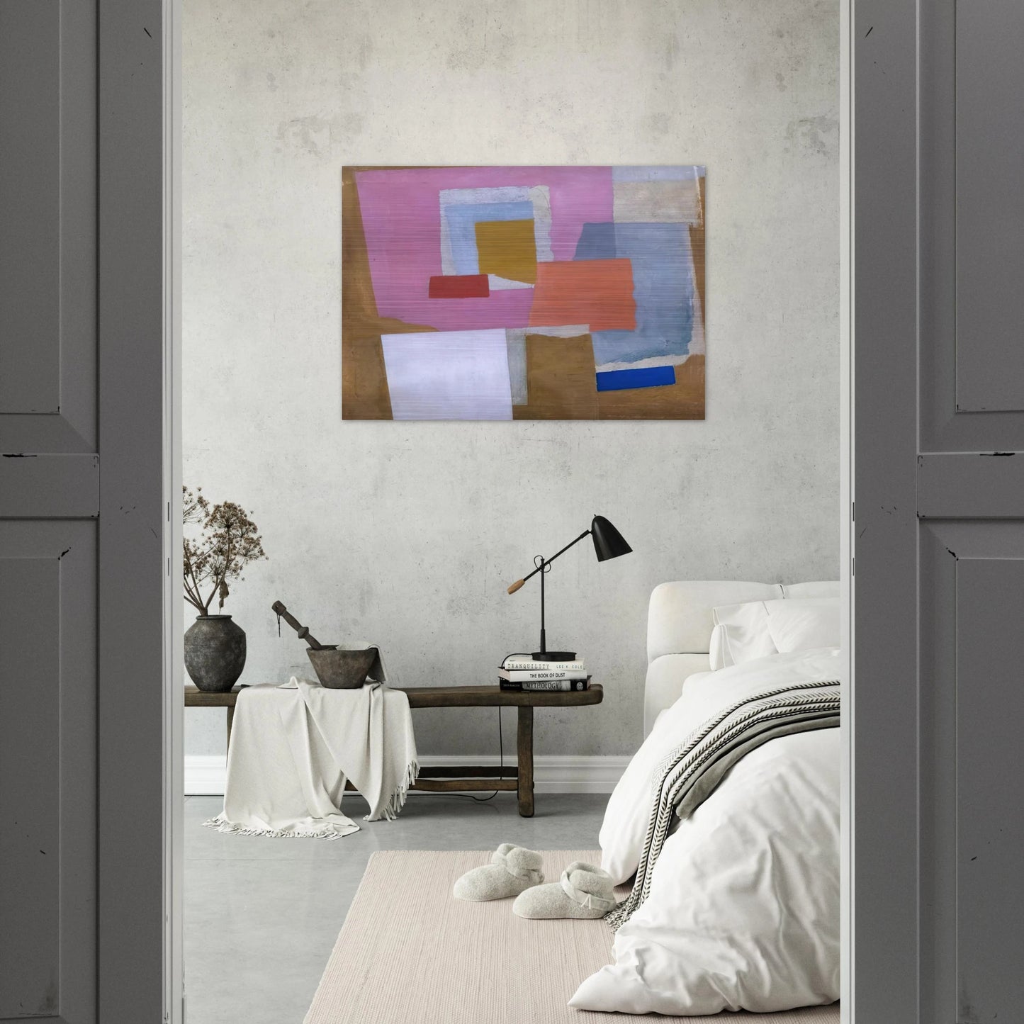 1924 first abstract painting, Chelsea - 1924 - Ben Nicholson Brushed Aluminum Print - 70x100 cm / 28x40 inches | Ben Nicholson Aluminum Print | Ben Nicholson Prints