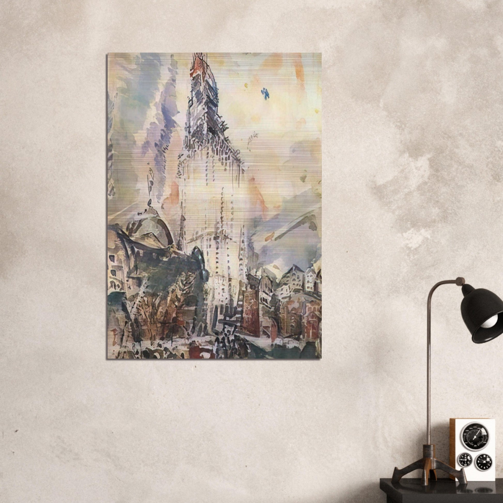 Woolworth Building No. 28 - 1912 - John Marin Brushed Aluminum Print - 70x100 cm / 28x40 inches | John Marin Aluminum Print | John Marin Prints