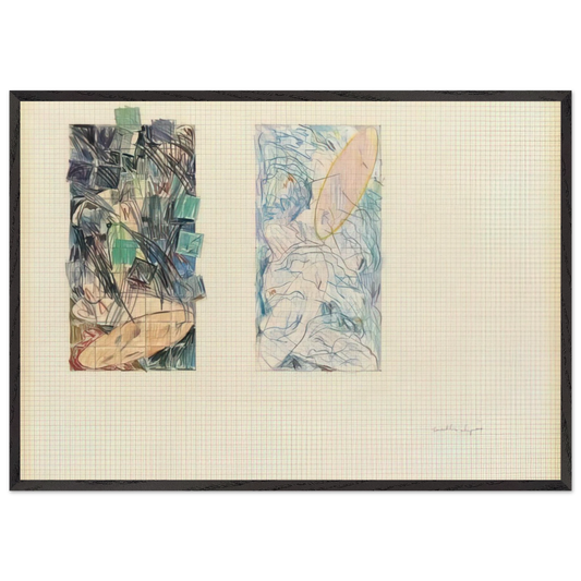 Sad and Happy Tidal Wave - 1978 - Jennifer Bartlett 70x100 cm / 28x40 inches Framed Art Print – Black Wooden Frame