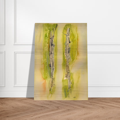Untitled - 1940 - Wols Brushed Aluminum Print - 70x100 cm / 28x40 inches | Wols Aluminum Print | Wols Prints