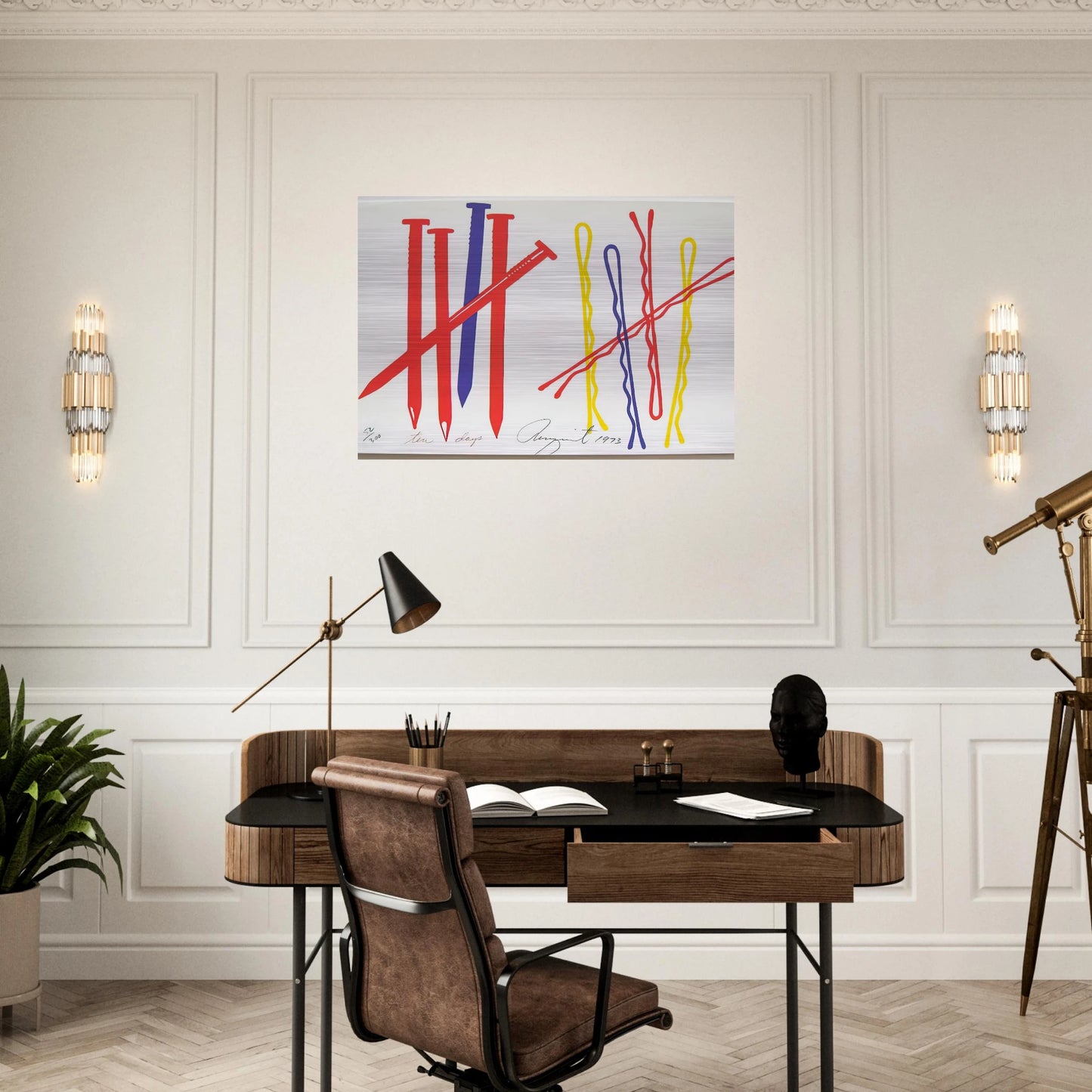 Ten Days - James Rosenquist Brushed Aluminum Print - 70x100 cm / 28x40 inches | James Rosenquist Aluminum Print | James Rosenquist Prints