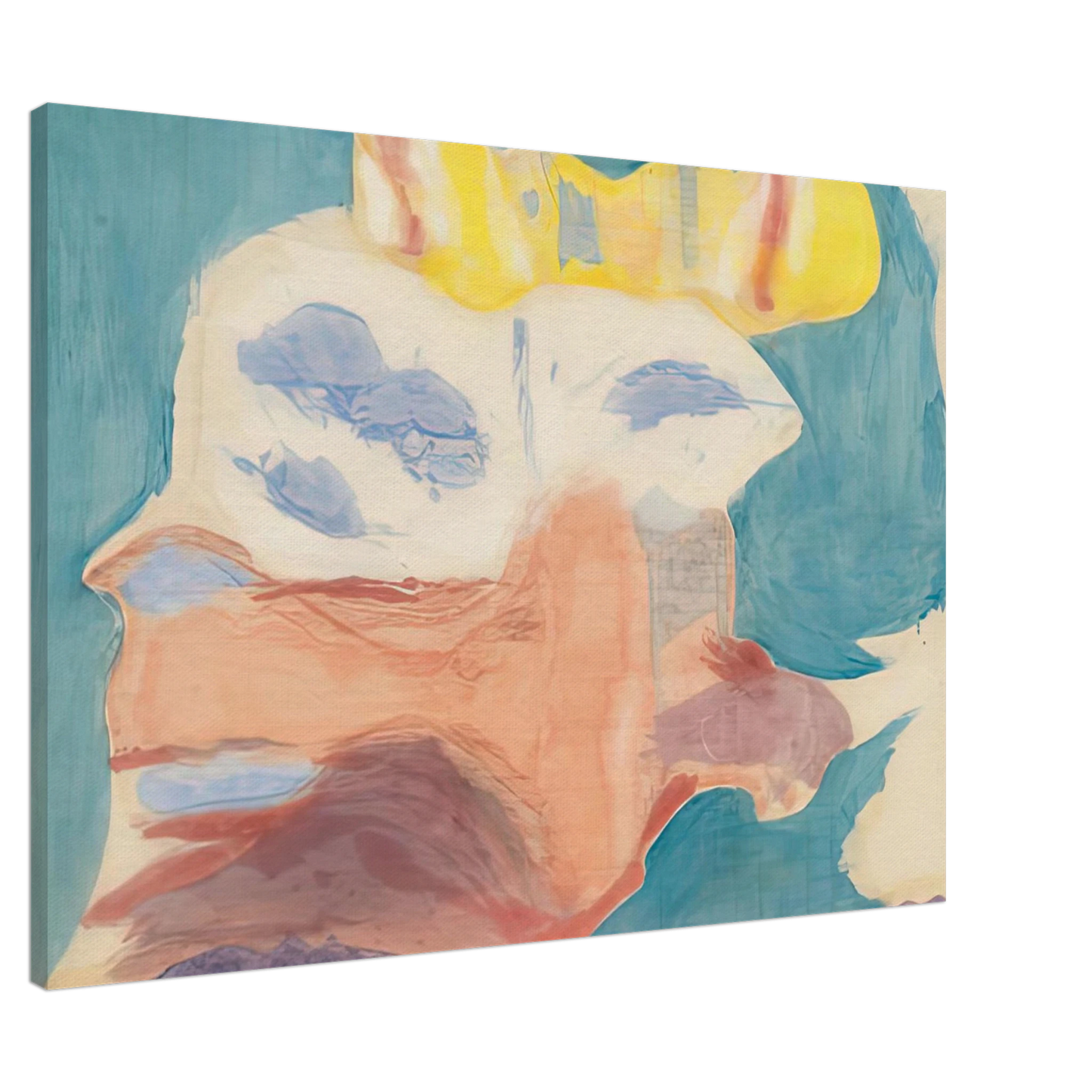 Helen Frankenthaler - Sea Goddess, 1963- Wall Art - 21x29.7 cm / 8x12" - Premium Wooden Framed Poster With Fine Art Paper-canvas - White frame