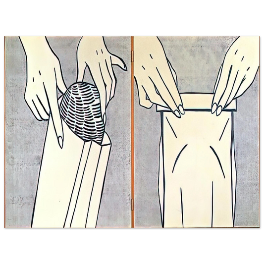 Roy Lichtenstein - BREAD IN BAG 1961  75x100 cm / 30x40inches Fine Art Poster