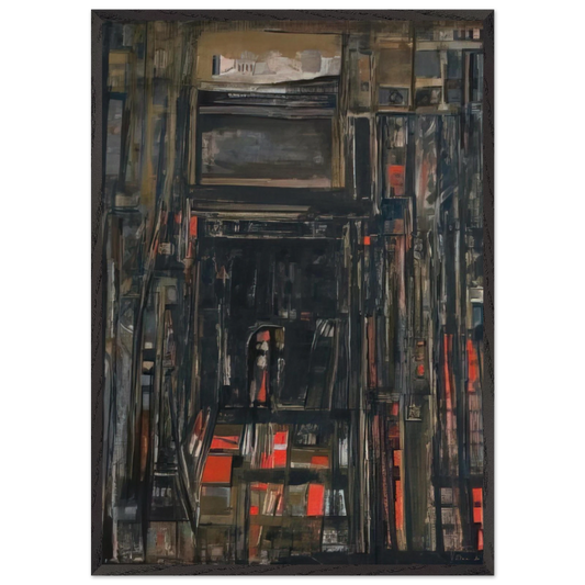 Le theatre PIrandello - 1976 - Maria Helena Vieira da Silva 70x100 cm / 28x40 inches Framed Art Print – Black Wooden Frame