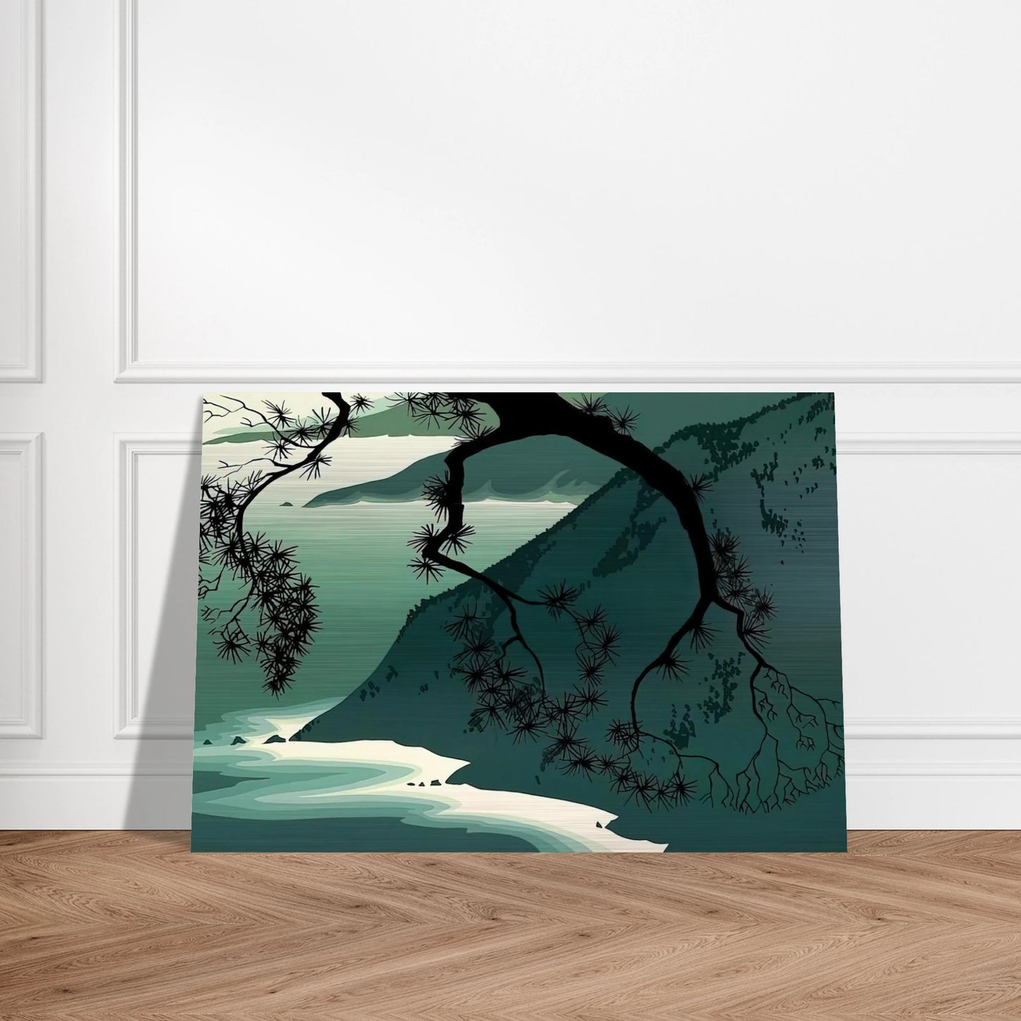 Quiet Evening - Eyvind Earle Brushed Aluminum Print - 70x100 cm / 28x40 inches | Eyvind Earle Aluminum Print | Eyvind Earle Prints