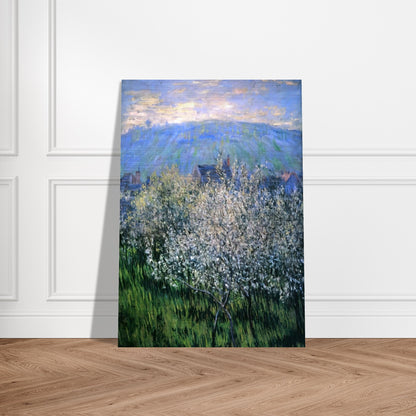 Plums Blossom - claude monet Brushed Aluminum Print - 70x100 cm / 28x40 inches | claude monet Aluminum Print | claude monet Prints