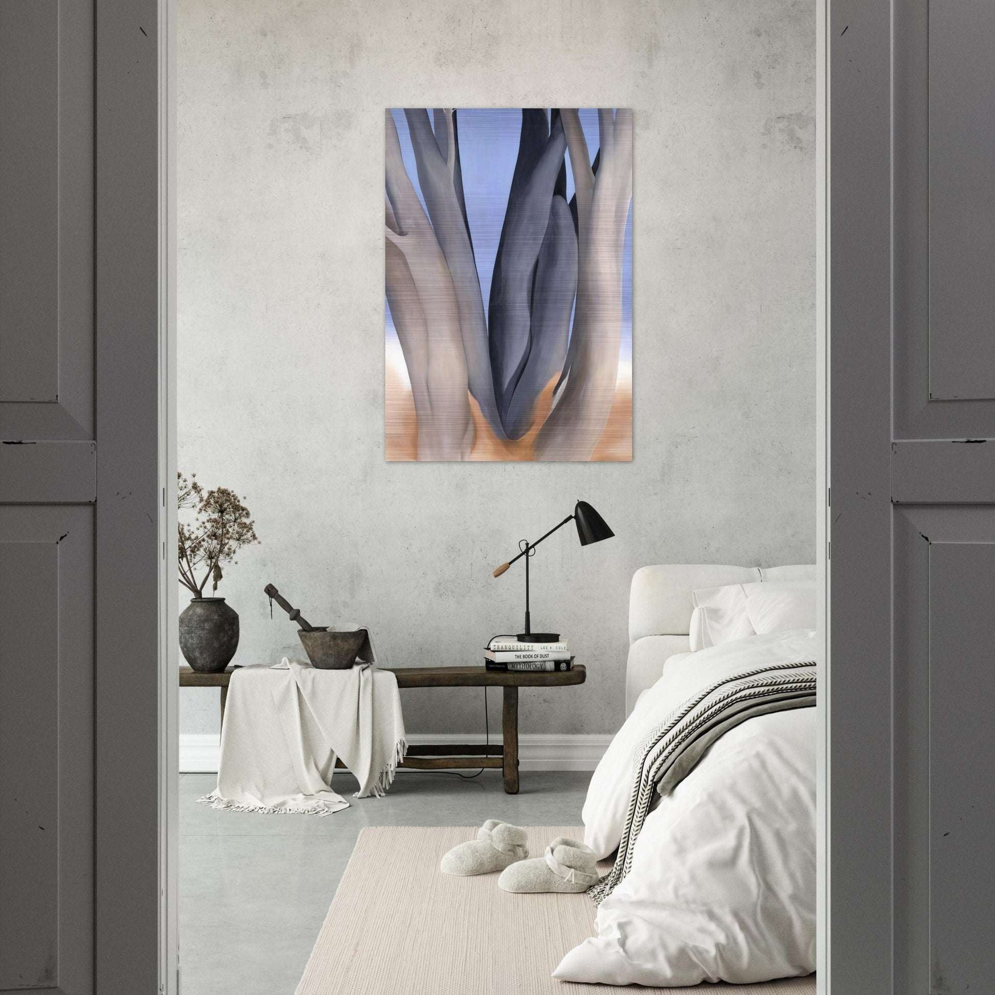 Dark Tree Trunks - Georgia O'Keeffe Brushed Aluminum Print - 70x100 cm / 28x40 inches | Georgia O'Keeffe Aluminum Print | Georgia O'Keeffe Prints