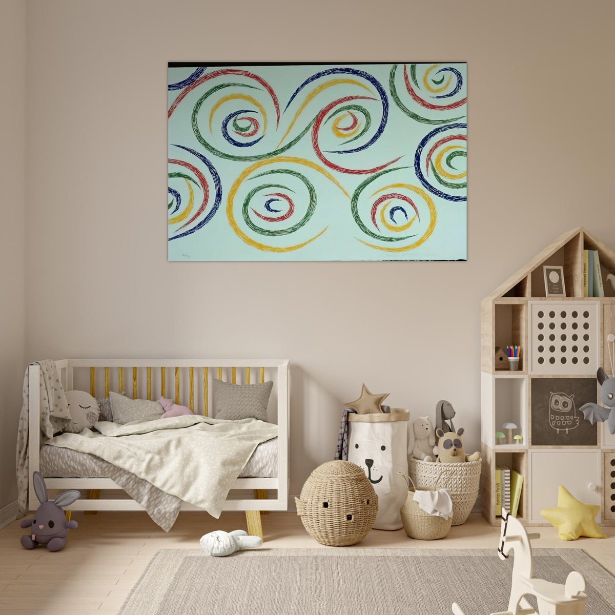 Cercles du Matin - 1992 - Piero Dorazio Art Prints - 100x150 cm / 40x60″ inches | Piero Dorazio Poster | Piero Dorazio Prints