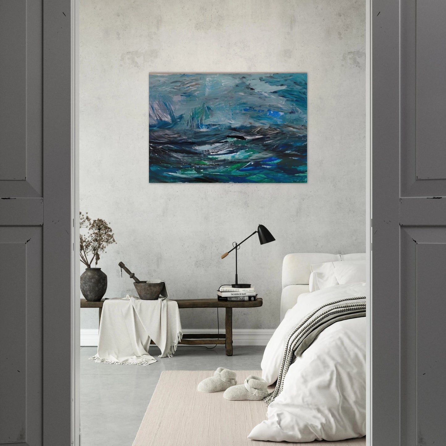 Abstract Sea - 1963 - Tove Jansson Brushed Aluminum Print - 70x100 cm / 28x40 inches | Tove Jansson Aluminum Print | Tove Jansson Prints