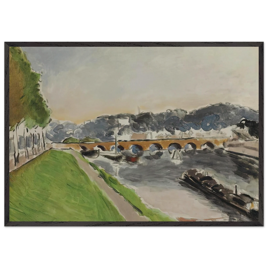 LE PONT DE SEVRES AU CHALAND 1917 - Henri Matisse 70x100 cm / 28x40 inches Framed Art Print – Black Wooden Frame
