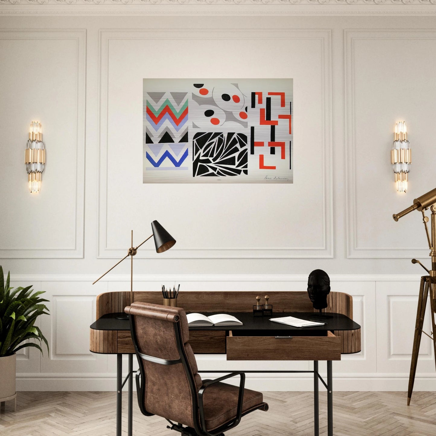 HER PAINTINGS HER OBJECTS - Sonia Delaunay Brushed Aluminum Print - 70x100 cm / 28x40 inches | Sonia Delaunay Aluminum Print | Sonia Delaunay Prints