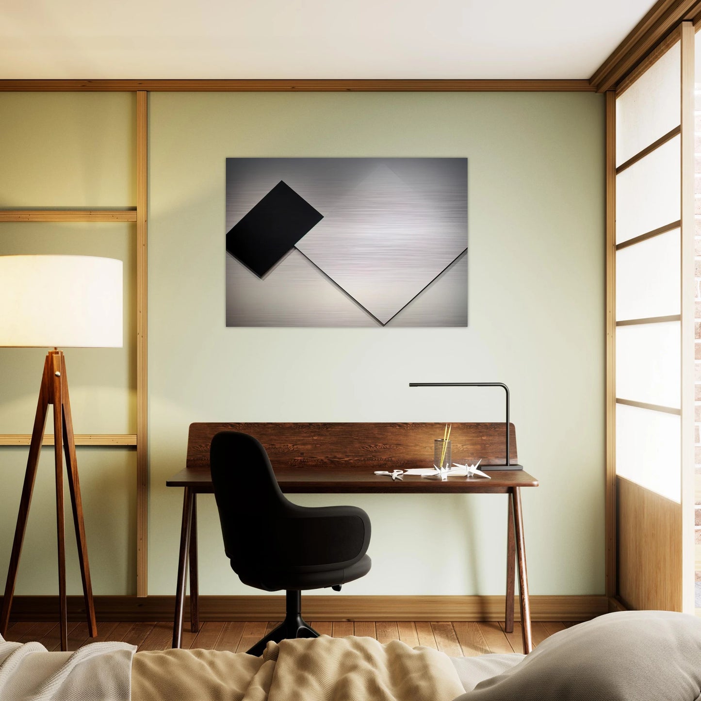 White Black - Ellsworth Kelly Brushed Aluminum Print - 70x100 cm / 28x40 inches | Ellsworth Kelly Aluminum Print | Ellsworth Kelly Prints