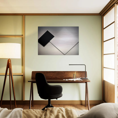 White Black - Ellsworth Kelly Brushed Aluminum Print - 70x100 cm / 28x40 inches | Ellsworth Kelly Aluminum Print | Ellsworth Kelly Prints