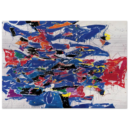 Round the World - Sam Francis Brushed Aluminum Print - 70x100 cm / 28x40 inches | Sam Francis Aluminum Print | Sam Francis Prints