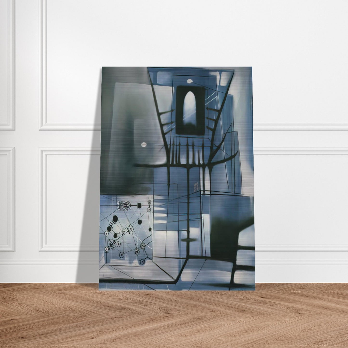 A Time for Fear - 1949 - Jimmy Ernst Brushed Aluminum Print - 70x100 cm / 28x40 inches | Jimmy Ernst Aluminum Print | Jimmy Ernst Prints