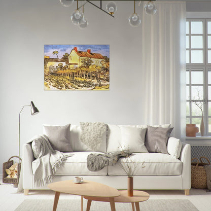 The House of Pere Eloi - Vincent van Gogh Brushed Aluminum Print - 70x100 cm / 28x40 inches | Vincent van Gogh Aluminum Print | Vincent van Gogh Prints