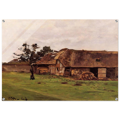 Farm near Honfleur - claude monet Acrylic Print - 70x100 cm / 28x40″ inches