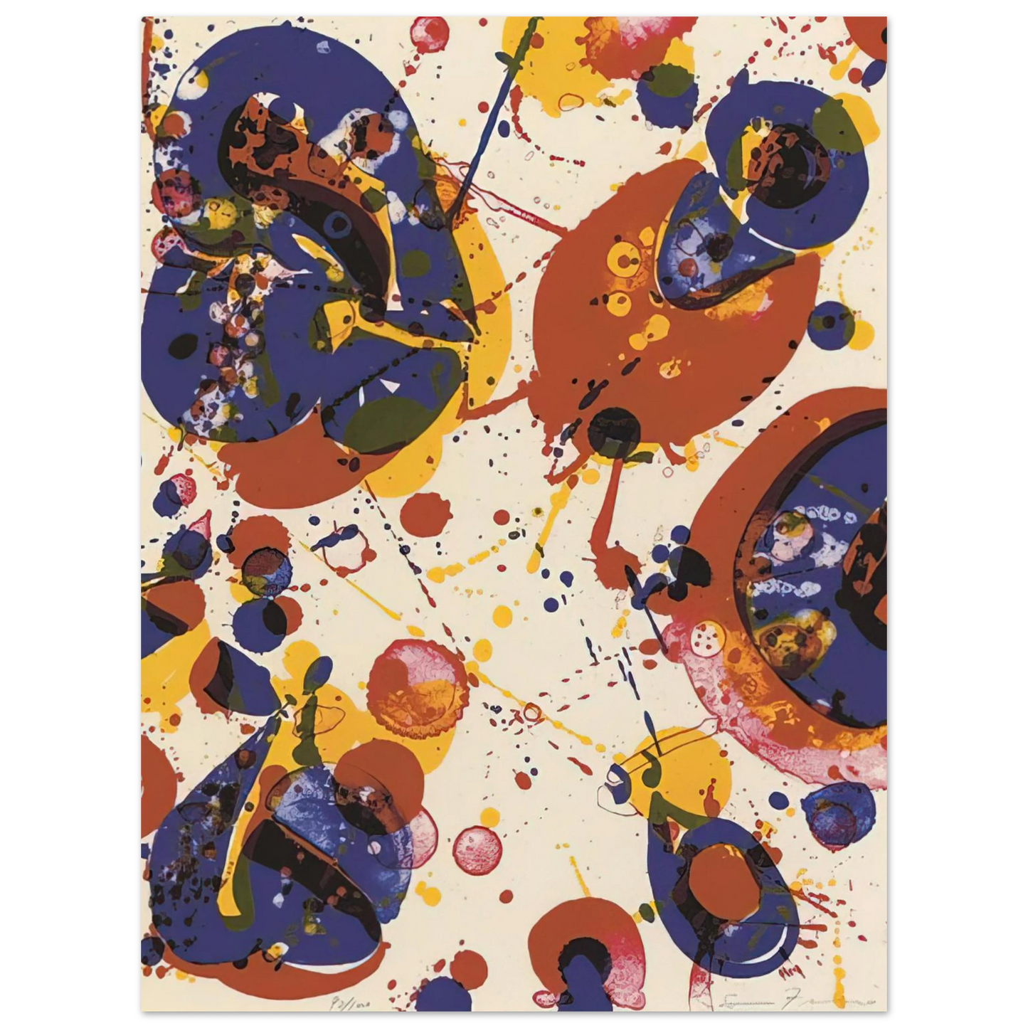 Sam Francis - Untitled  from Pasadena Box   Lembark L58   75x100 cm / 30x40inches Fine Art Poster