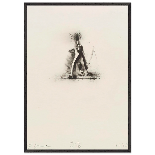 UNTITLED FROM TEN WINTER TOOLS 1973 1 - Jim Dine 70x100 cm / 28x40 inches Framed Art Print – Black Wooden Frame